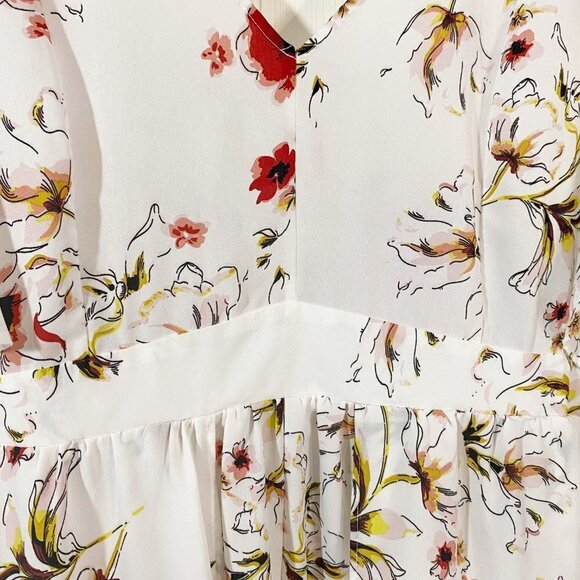 RoseGal - White Floral Romper with Skirt - Picture 3 of 14